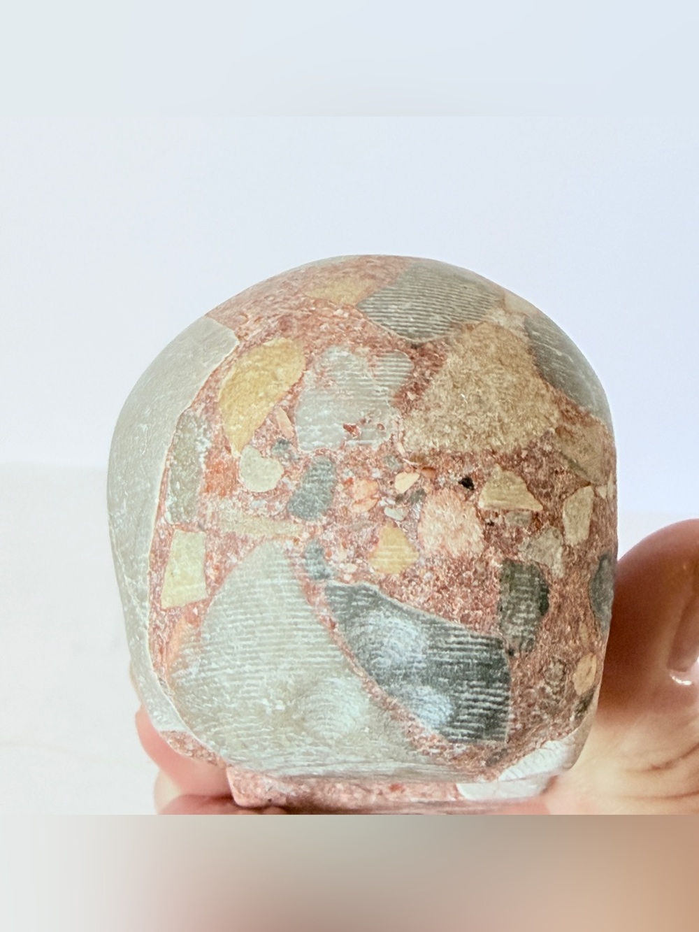 Australian Brecciated Chert Crystal Skull Carving Carved Stone Sculpture 294g - Picture 10 of 15